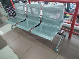 Office Chair,: 3 Seater Unpadded Link Chair