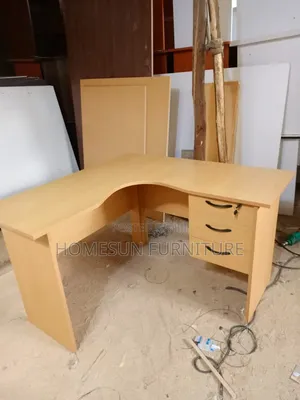 L-Shape Office Desk 3 Drawers One Lockable