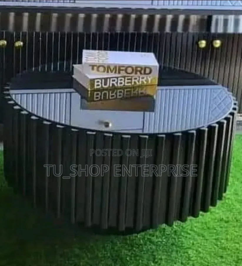 White Executive Modern Round Coffee Table at 