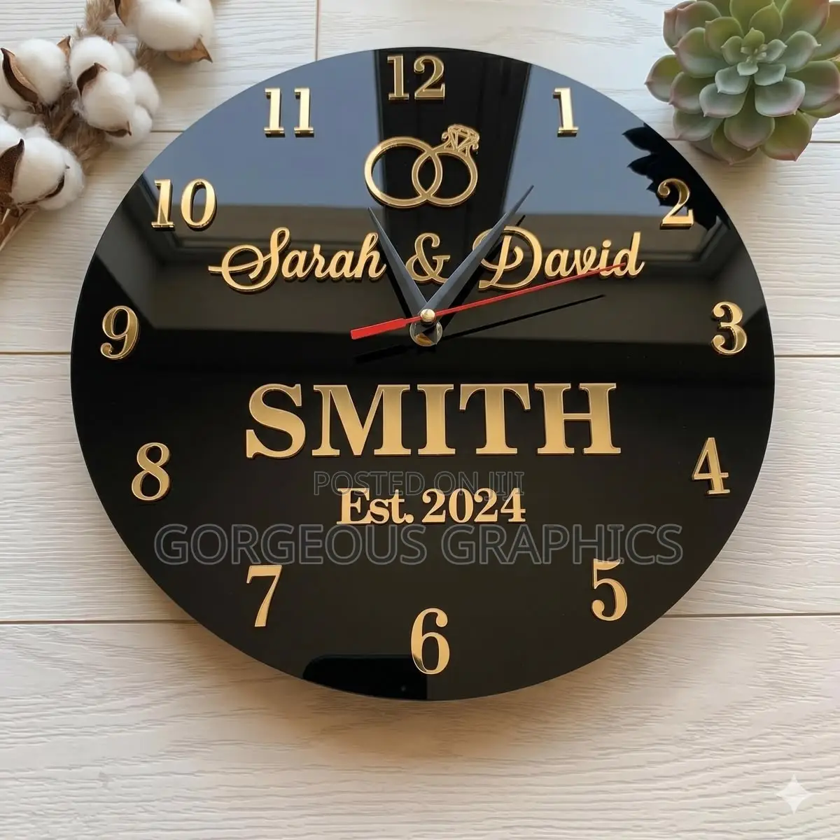 Custom Made Acrylic Wall Clock