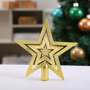 Shiny Gold Star Christmas Tree Topper