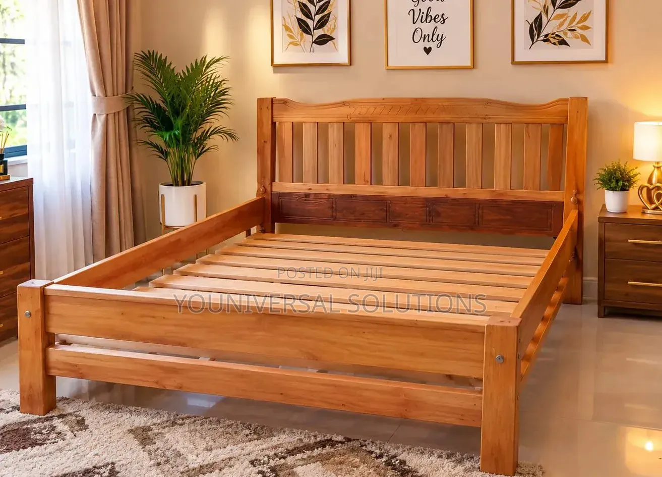 Pure Wooden Complete Bed ;
6*6