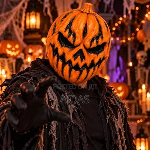 Halloween Pumpkin Halloween Horror Mask for Adults & Kids