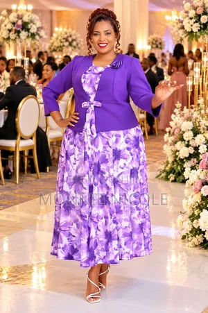 Classic Women Wedding Long Dress Suit. Mother's Dress Suit
