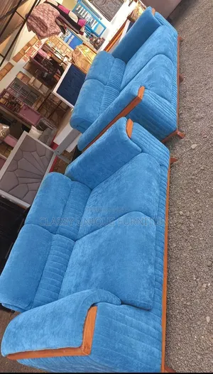Velvet Blue 5-Seater Sofa