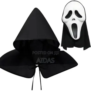 Halloween Hooded Short Cape Cloak + the Quality Spooky Mask