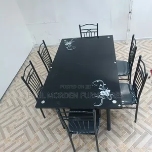 Dining Set 6 Black Chairs