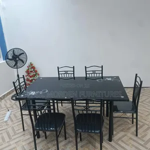 Dining Set 6 Black Chairs