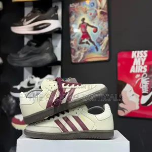 Original Adidas Samba OG "Wonder White/Maroon".
