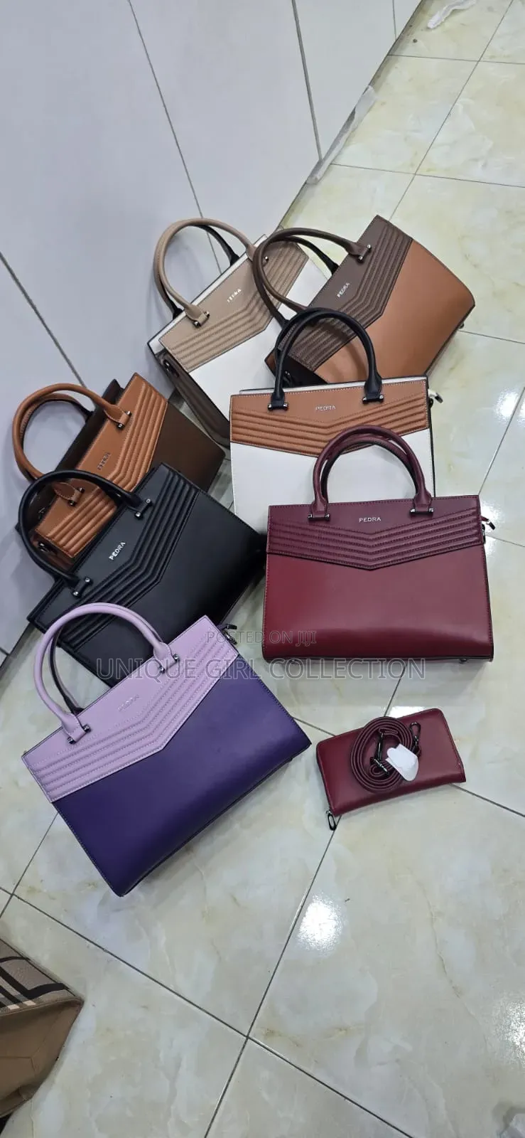 Pedra Classic Chevron Handbag Combo Set – Chic & Professional