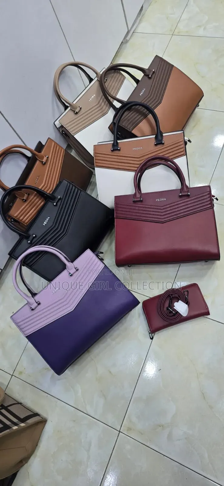 Pedra Classic Chevron Handbag Combo Set – Chic & Professional