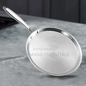 Stainless Steel HoneyComb Textured Skillet Pan