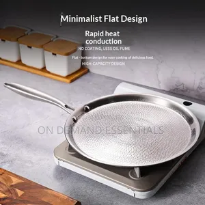 Stainless Steel HoneyComb Textured Skillet Pan
