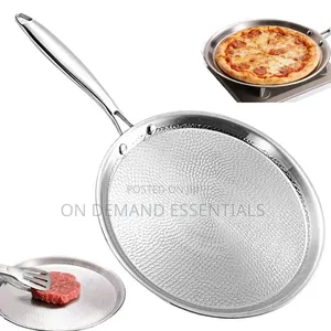 Stainless Steel HoneyComb Textured Skillet Pan