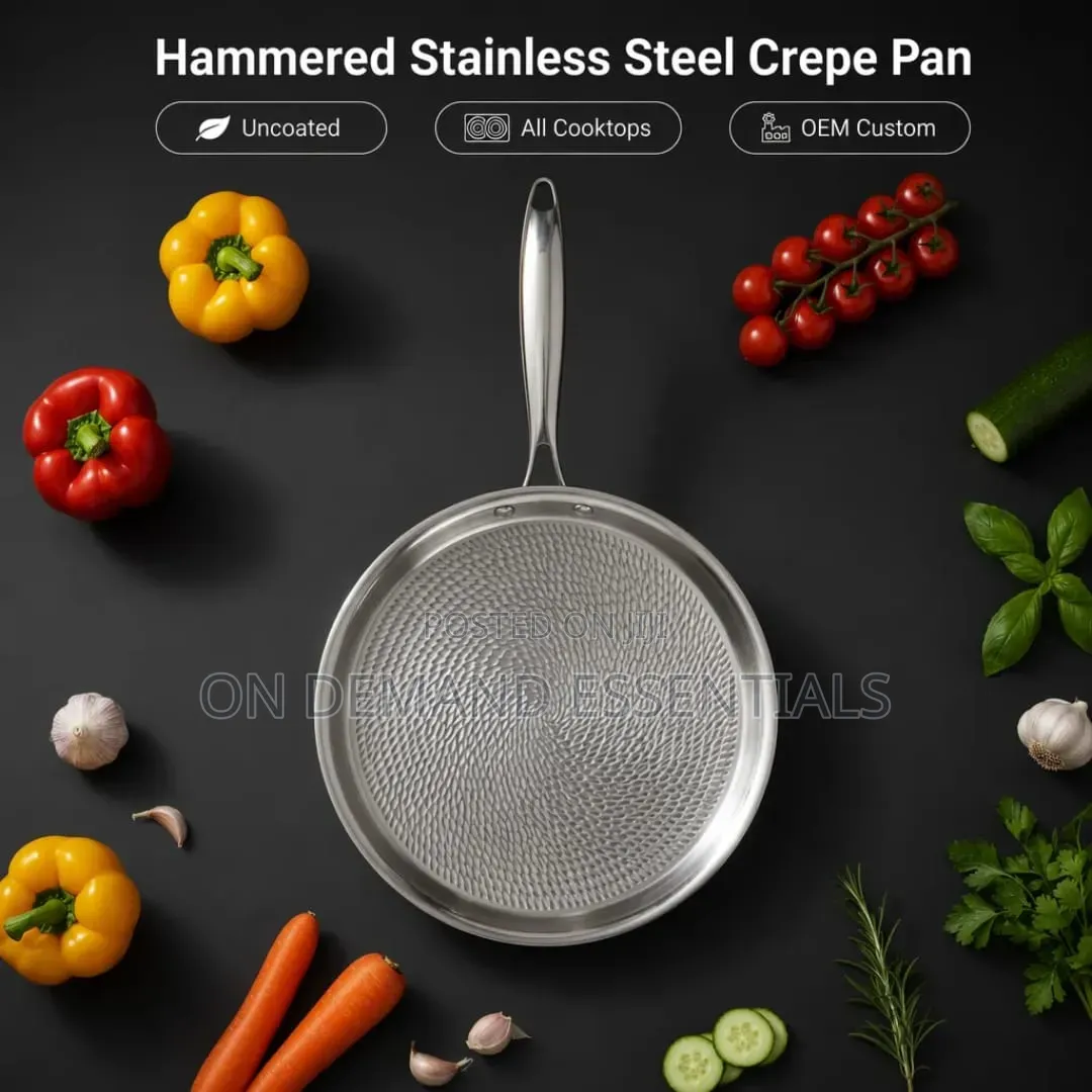Stainless Steel HoneyComb Textured Skillet Pan