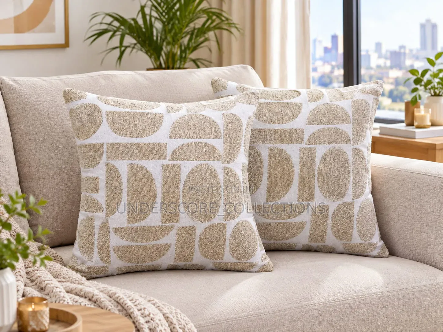 Modern Jacquard/Crescent Pillow Covers