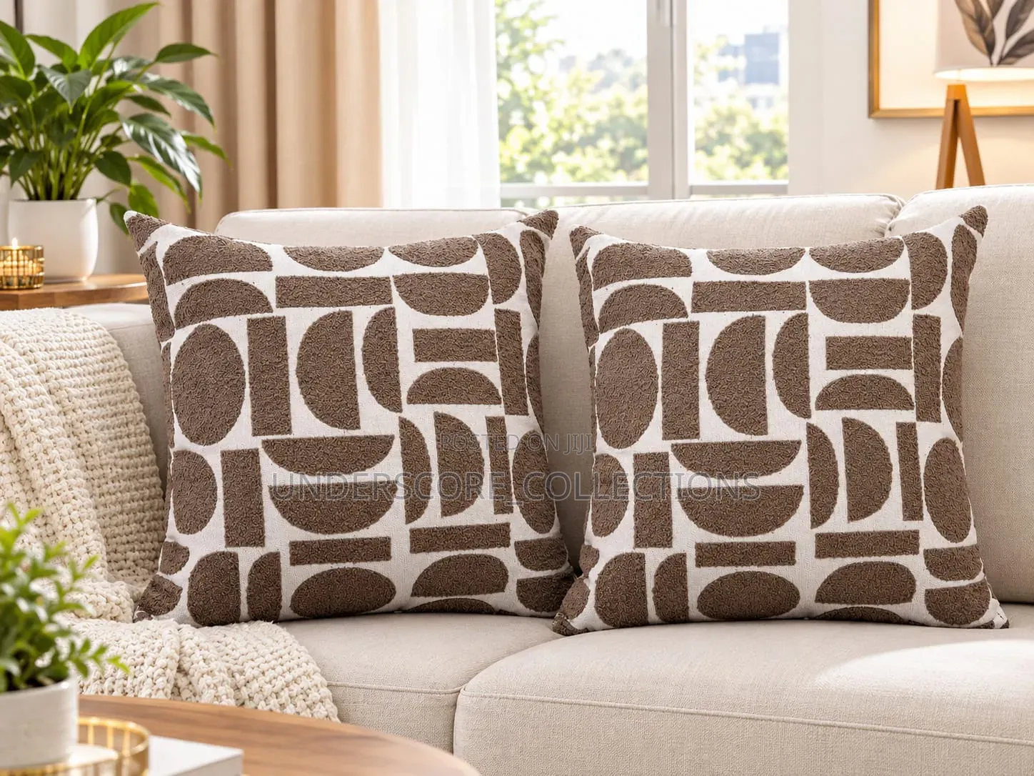 Modern Jacquard/Crescent Pillow Covers