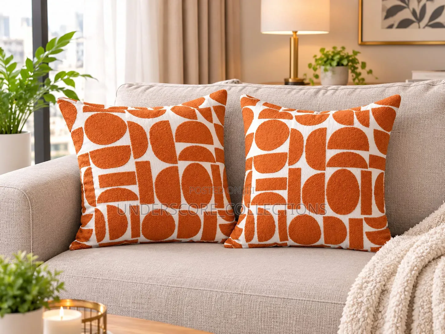 Modern Jacquard/Crescent Pillow Covers