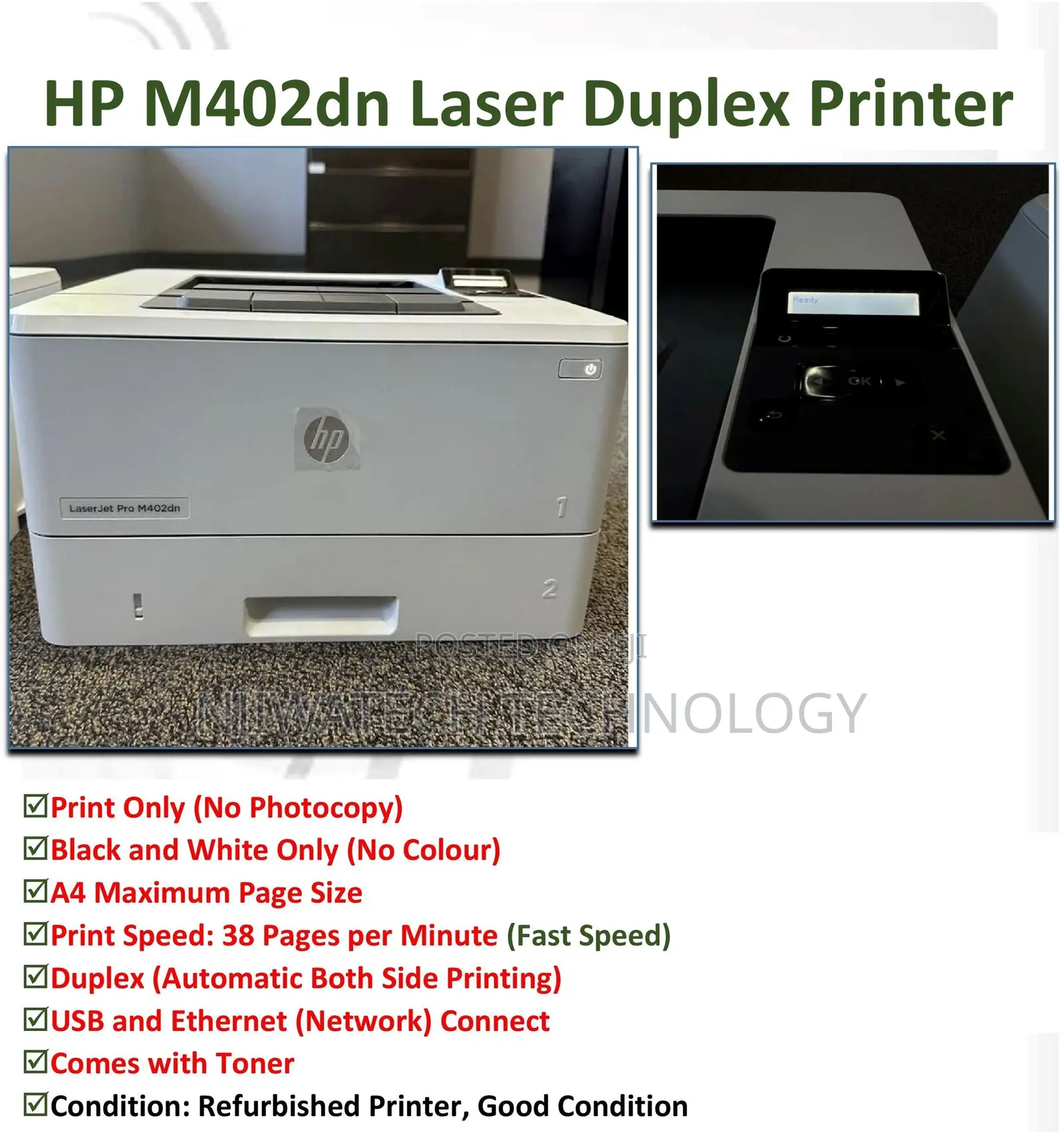 HP M402 Laser Printer