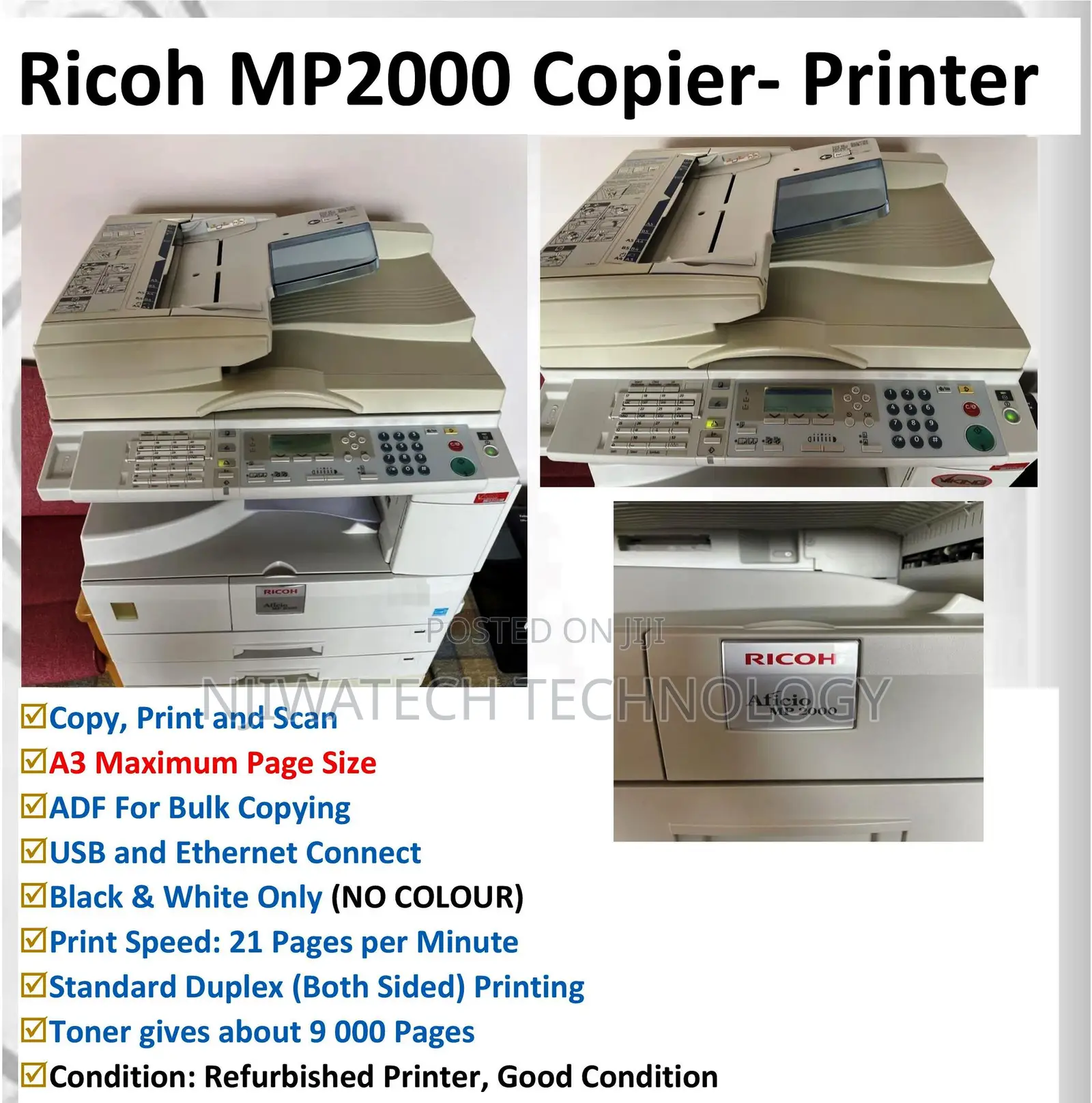 Ricoh MP2000 Copier