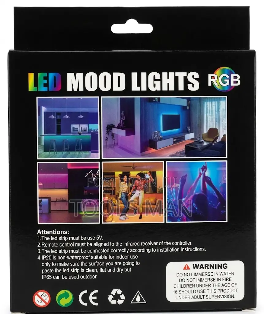 RGB LED Strip Mood Lights USB 5M 5V Remote Control Tape Ridgeway LD05