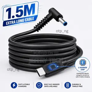 100W TYPE-C to HPBlue Pin With Smart (18.5V–20V) Charging Cable For