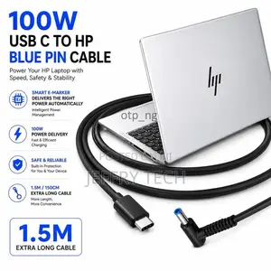 100W TYPE-C to HPBlue Pin With Smart (18.5V–20V) Charging Cable For