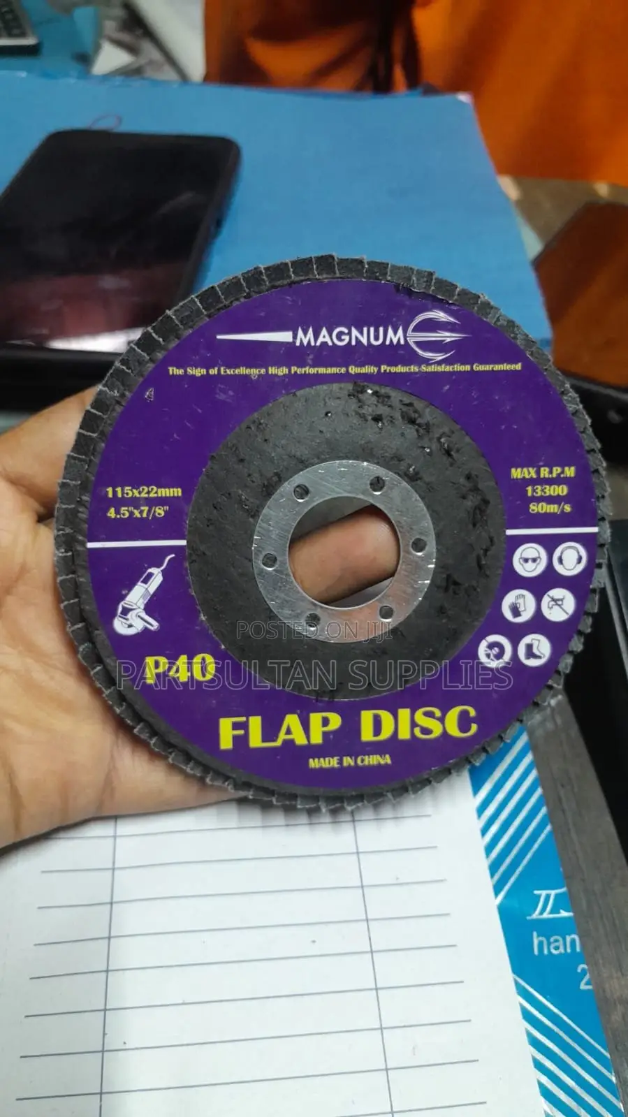 Sanding Disc (4.5x7/8" (P40)