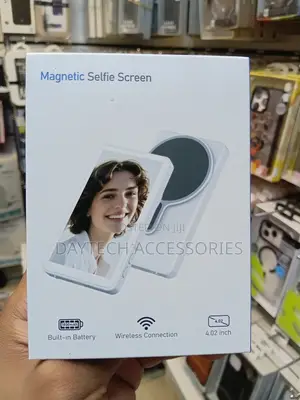 Wireless Magnetic Selfie Monitor Screen - White
