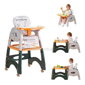 BeBeMorning 3-in-1 Baby High Chair & Booster Seat With Wheels