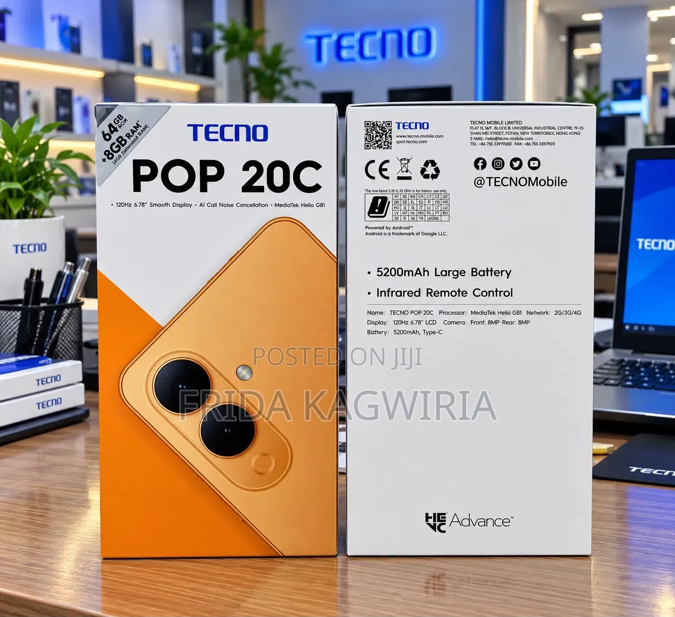 New Tecno Pop 20 64 GB Black