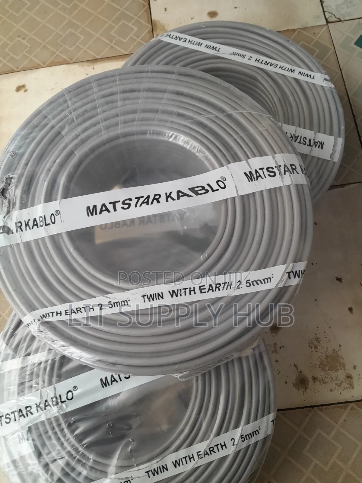 2.5mm Twin & Earth Cable Matstar Electrical Cable- 90M Roll