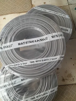 2.5mm Twin & Earth Cable Matstar Electrical Cable- 90M Roll