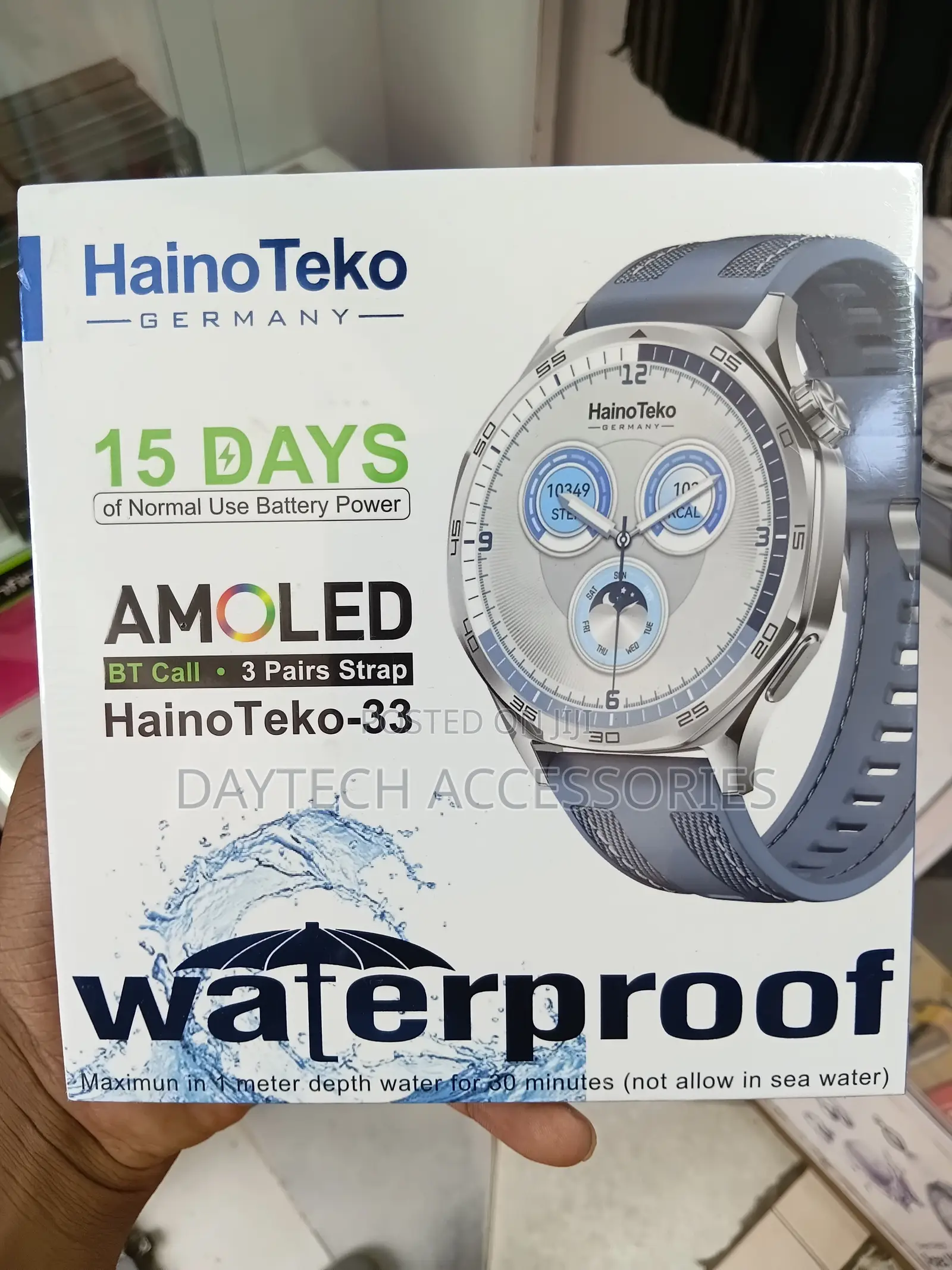 Haino-Teco-33 Germany Waterproof Smart Watch AMOLED Display.