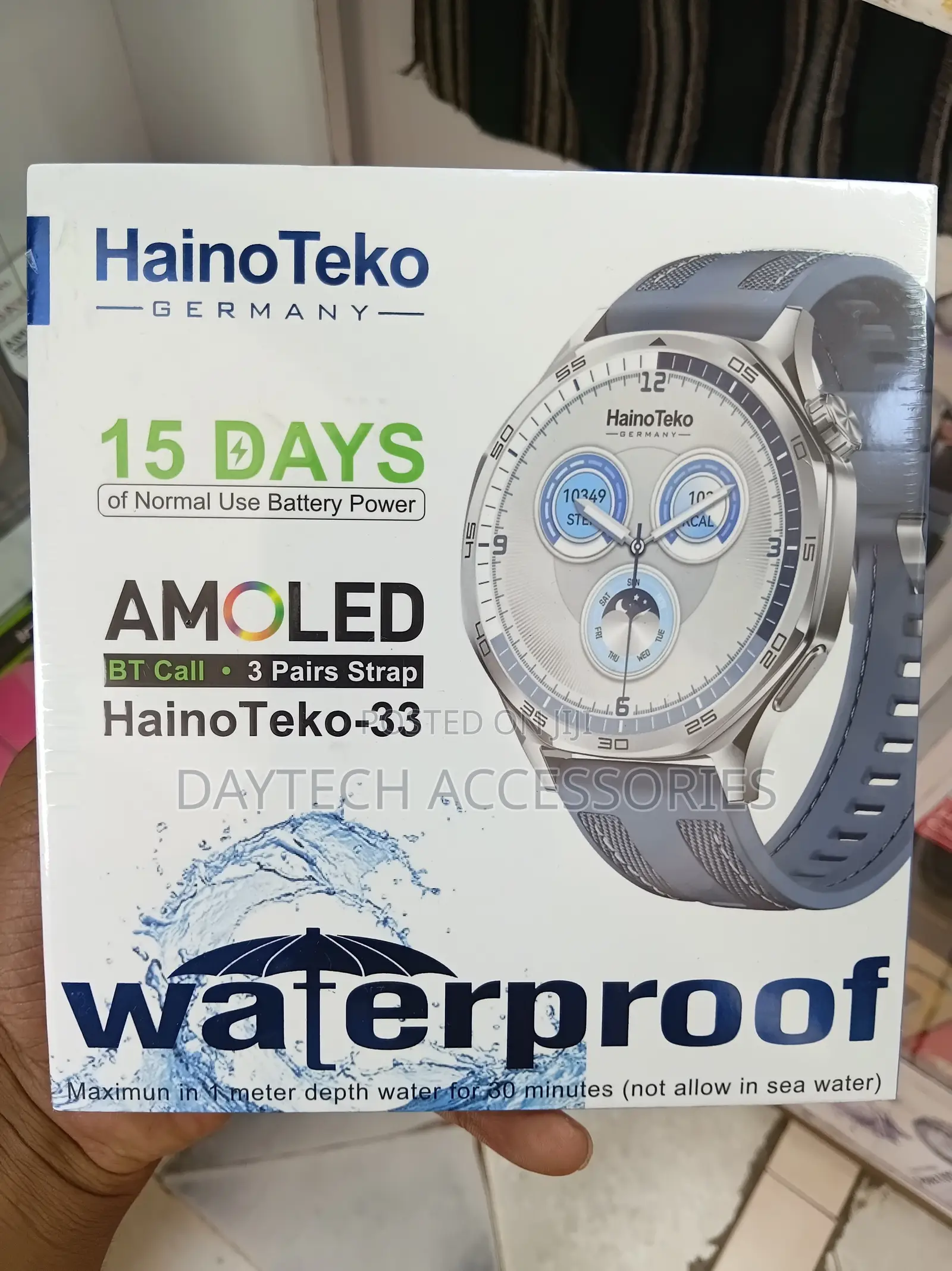 Haino-Teco-33 Germany Waterproof Smart Watch AMOLED Display.