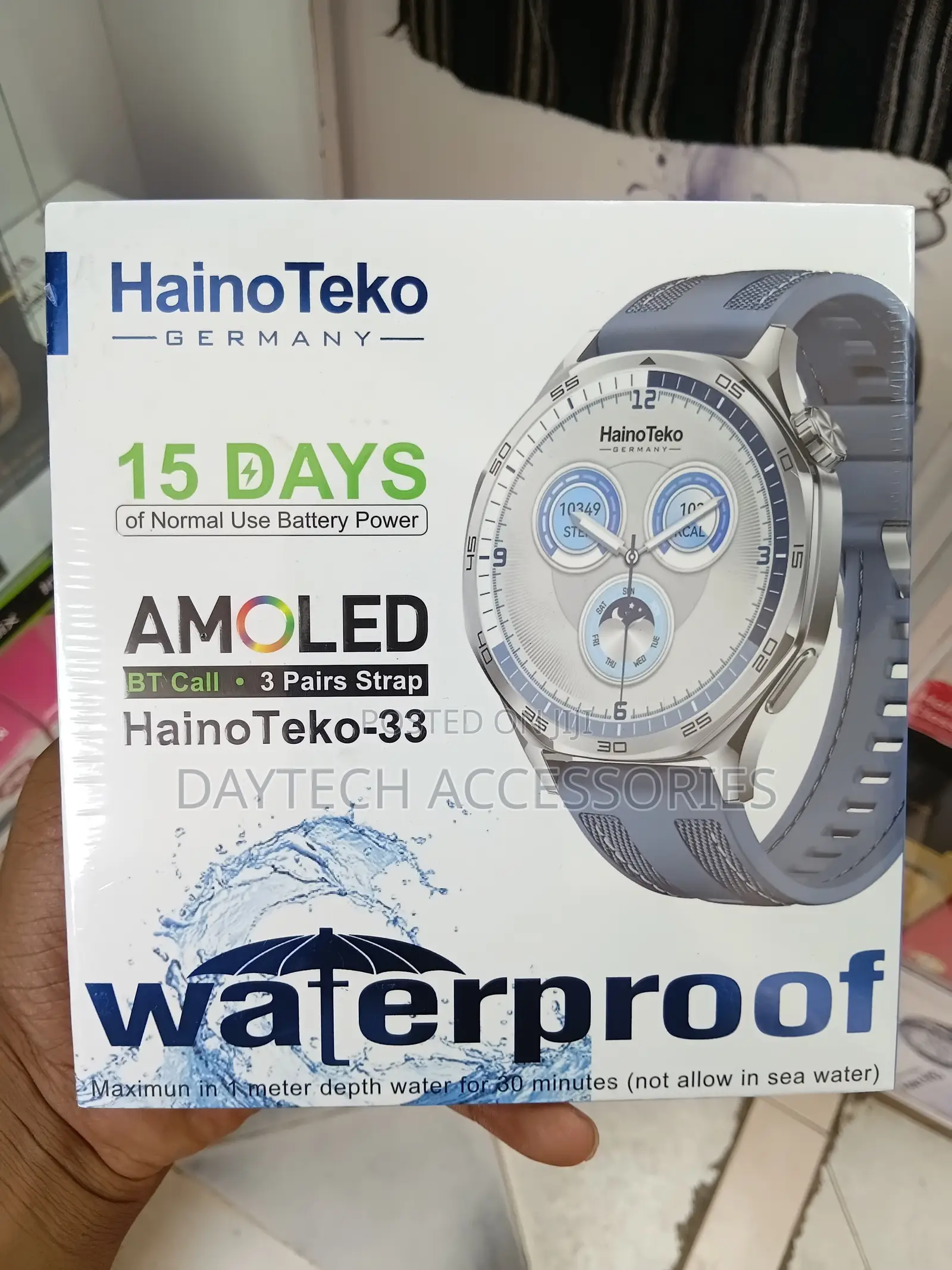 Haino-Teco-33 Germany Waterproof Smart Watch AMOLED Display.