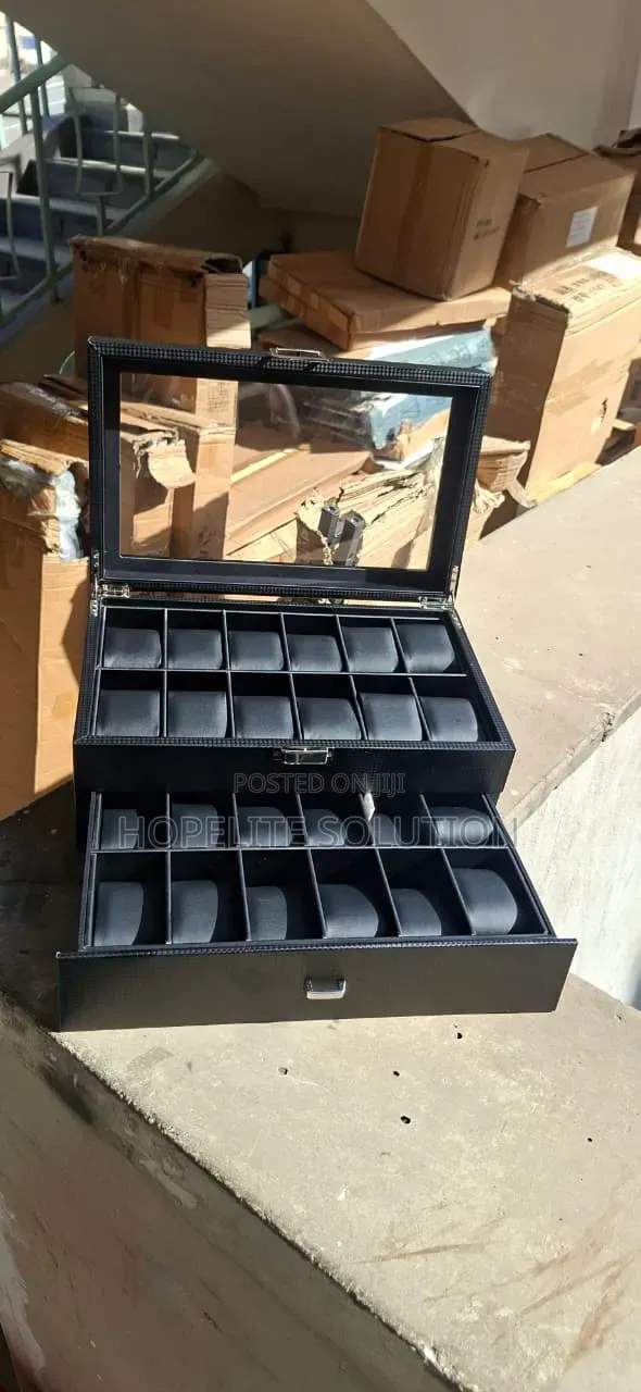 24 Slots Leather Watch Organizer