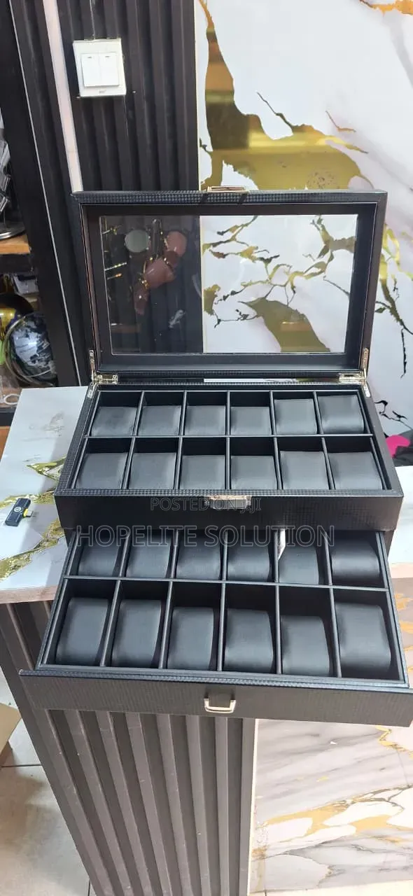 24 Slots Leather Watch Organizer