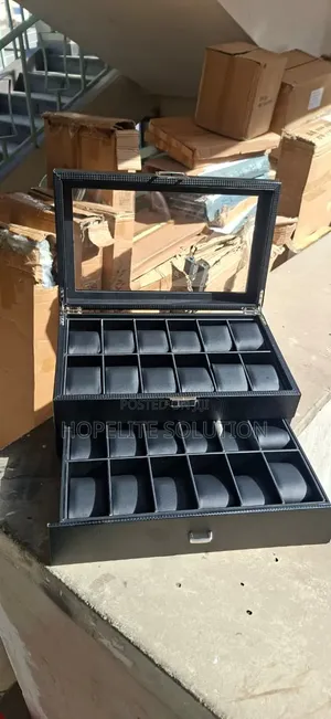 24 Slots Leather Watch Organizer
