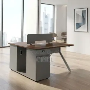 Office Workstation : 2-User Brown Office Workstation Desk
