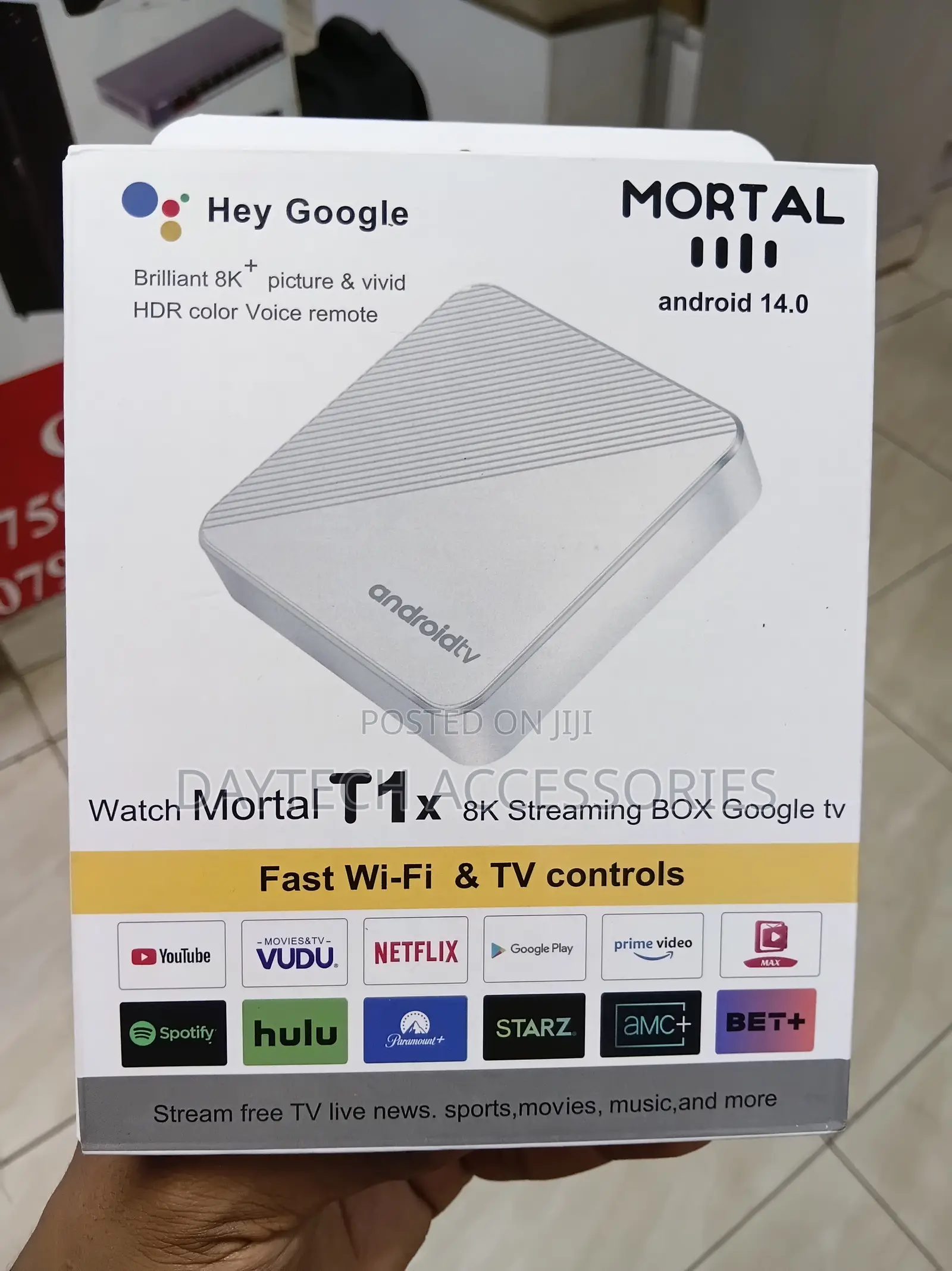 Mortal T1X 8K Streaming Box Running Android 14.0.