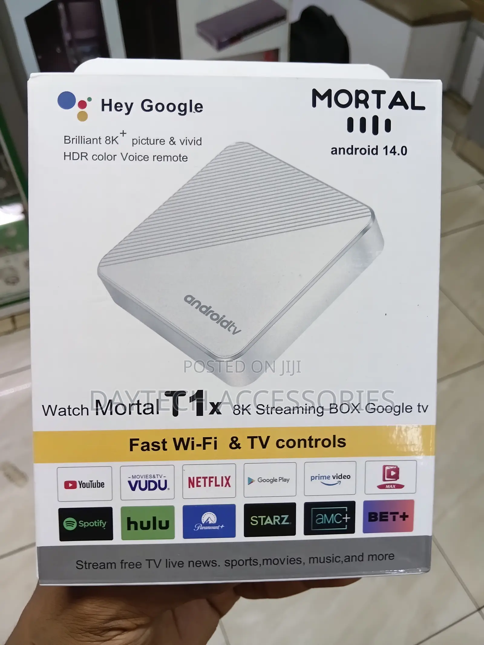 Mortal T1X 8K Streaming Box Running Android 14.0.