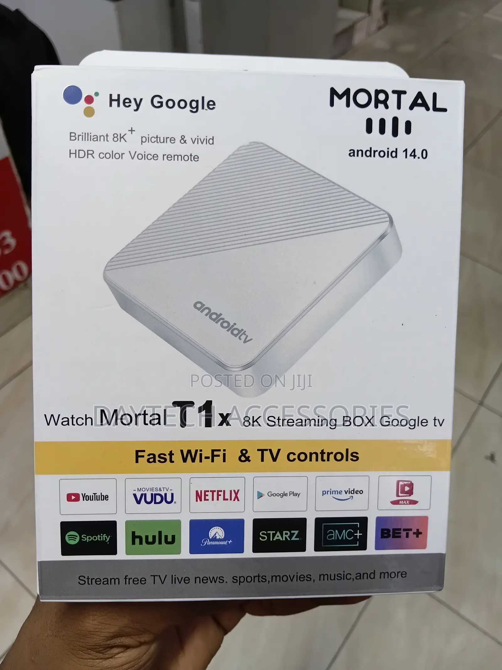 Mortal T1X 8K Streaming Box Running Android 14.0.