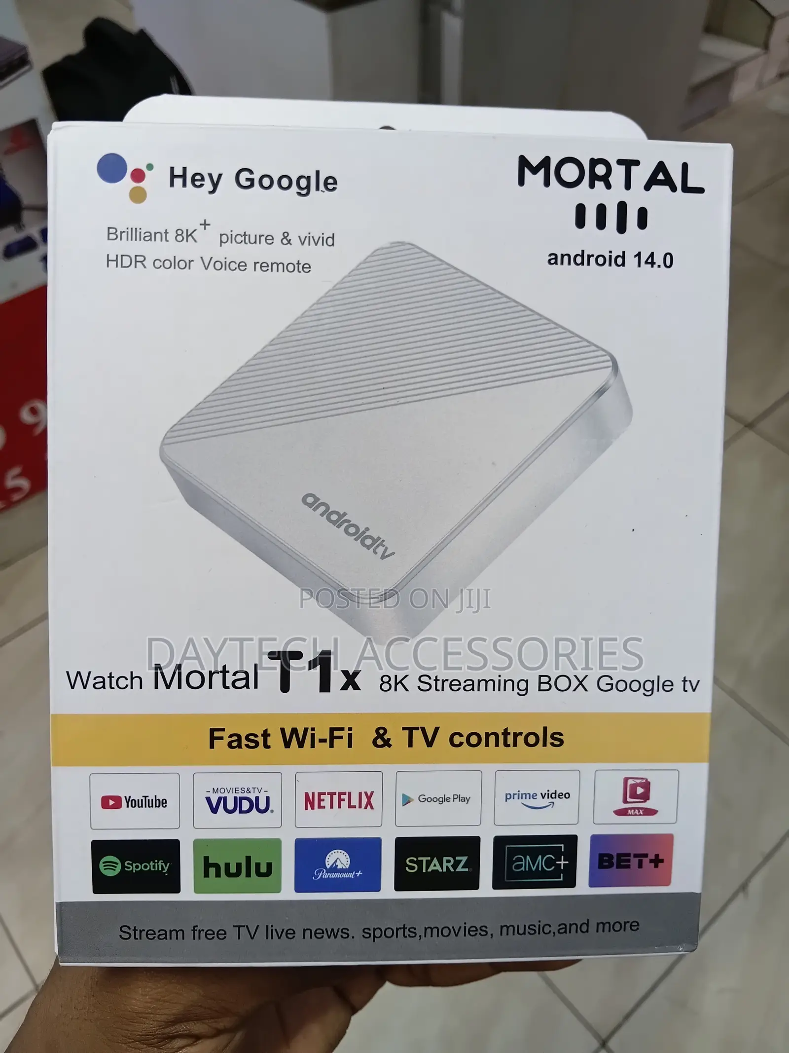 Mortal T1X 8K Streaming Box Running Android 14.0.