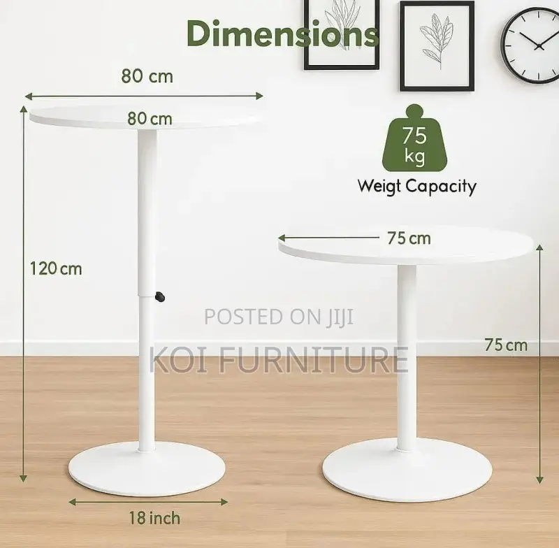 Adjustable Coffee Table | Round Modern Home Office Tables