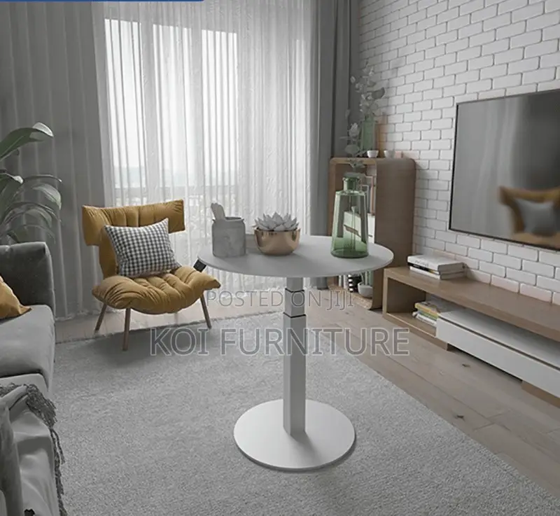 Adjustable Coffee Table | Round Modern Home Office Tables