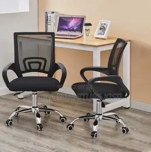 Ergonomic Swivel Chair With a Low Mesh Back