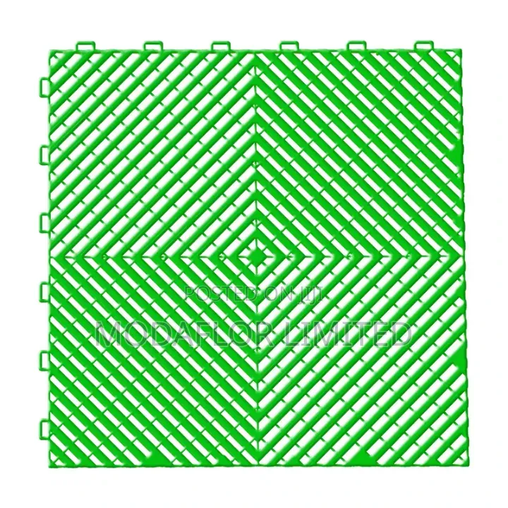 Garage Workshop Flooring Tiles With Open Grid Tiles