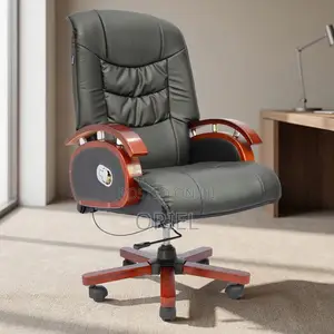 Office Chair ; Office Recliner Chair With Black Leather Upholstery