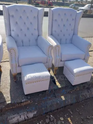 King White Salon Chair